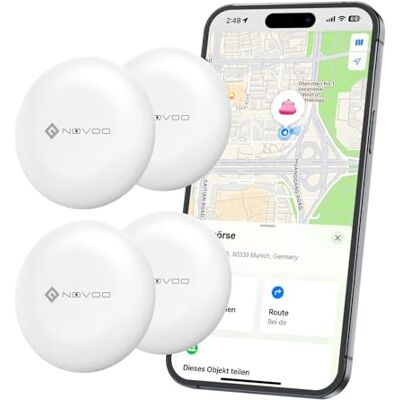 NOVOO Smart Tag, Apple y Google Find My, batería reemplazable NOVOO Smart Tag, Apple y Google Find My, batería reemplazable