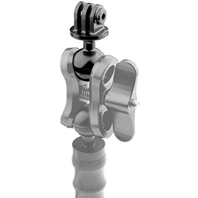MotuTech Pinza de bola con clip para fijación de cabeza de rótula para GoPro Hero 360 ° Rotación para buceo submarino con doble agujeros, luz monte de cámara de acción (conector rótula), color negro MotuTech Pinza de bola con clip para fijación de cabeza de rótula para GoPro Hero 360 ° Rotación para buceo submarino con doble agujeros, luz monte de cámara de acción (conector rótula), color negro