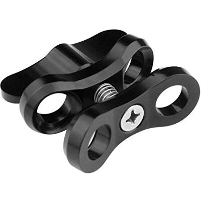 MotuTech Pinza de bola con clip para fijación de cabeza de rótula para GoPro Hero 360 ° Rotación para buceo submarino con doble agujeros, luz monte de cámara de acción (negro) MotuTech Pinza de bola con clip para fijación de cabeza de rótula para GoPro Hero 360 ° Rotación para buceo submarino con doble agujeros, luz monte de cámara de acción (negro)