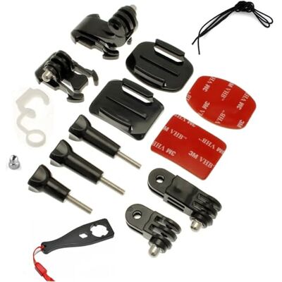 micros2u Kit de Montaje de 14 piezas compatible GoPro Hero 10, 9, 8, 7, 6, 5, 4, 3, Session. Apta para otras cámaras de acción. micros2u Kit de Montaje de 14 piezas compatible GoPro Hero 10, 9, 8, 7, 6, 5, 4, 3, Session. Apta para otras cámaras de acción.