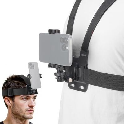 NEEWER Soporte para el Pecho para teléfono móvil, Correa de Cabeza, Cierre rápido, POV Vlog, Juego de Accesorios para grabación de vídeo, Compatible con iPhone GoPro Hero Insta360 dji AKASO Action NEEWER Soporte para el Pecho para teléfono móvil, Correa de Cabeza, Cierre rápido, POV Vlog, Juego de Accesorios para grabación de vídeo, Compatible con iPhone GoPro Hero Insta360 dji AKASO Action