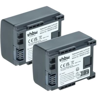 vhbw 2X batería Compatible con Canon Legria FS22, FS305, FS200, FS21, FS20 vhbw 2X batería Compatible con Canon Legria FS22, FS305, FS200, FS21, FS20