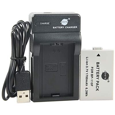 DSTE BP-110 Batería de ion de litio y cargador micro USB compatible con cámaras Canon BP-110F, iVIS HF R21, VIXIA HF R20, R21, R200, LEGRIA HF R26, R27, R28, R205 y R206 DSTE BP-110 Batería de ion de litio y cargador micro USB compatible con cámaras Canon BP-110F, iVIS HF R21, VIXIA HF R20, R21, R200, LEGRIA HF R26, R27, R28, R205 y R206
