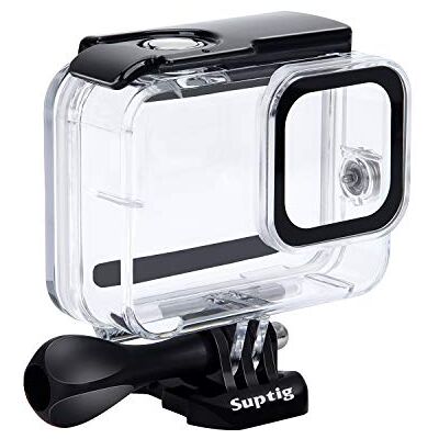Suptig Funda protectora impermeable para buceo subacuático compatible con GoPro Hero 8, color negro, impermeable, 60 metros Suptig Funda protectora impermeable para buceo subacuático compatible con GoPro Hero 8, color negro, impermeable, 60 metros
