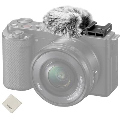 NEEWER CA133 Paraviento Negro Compatible con Sony ZV-1F ZV-E10 ZV-1 ZV-E1 ZV1 II Vlog Camera, antiviento Peludo para micrófono con Accesorios, Adaptador de Trineo y paño de Limpieza NEEWER CA133 Paraviento Negro Compatible con Sony ZV-1F ZV-E10 ZV-1 ZV-E1 ZV1 II Vlog Camera, antiviento Peludo para micrófono con Accesorios, Adaptador de Trineo y paño de Limpieza