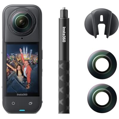 Insta360 X5 Paquete de lentes de repuesto: cámara de acción impermeable 8K 360°, líder en poca luz, efecto palo selfie invisible, lente resistente y reemplazable, batería de 3 horas, audio claro Insta360 X5 Paquete de lentes de repuesto: cámara de acción impermeable 8K 360°, líder en poca luz, efecto palo selfie invisible, lente resistente y reemplazable, batería de 3 horas, audio claro