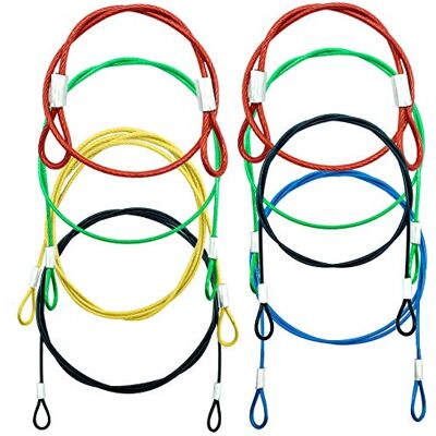 CKANDAY Juego de 8 correas de seguridad de acero inoxidable, con revestimiento de colores compatibles con todas las series for GoPro Hero y otros dispositivos de cámara CKANDAY Juego de 8 correas de seguridad de acero inoxidable, con revestimiento de colores compatibles con todas las series for GoPro Hero y otros dispositivos de cámara