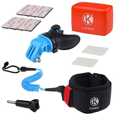 CAMKIX Surf Boca Soporte Juego Compatible con GoPro Hero 4: Black, Silver, Hero, Hero +, Hero LCD+, 3+, 3, 2, 1 – Equipo de manos libres para deportes acuaticos de accion – Conducto de respiracion – Correa Brazo con cable en espiral– Flotador CAMKIX Surf Boca Soporte Juego Compatible con GoPro Hero 4: Black, Silver, Hero, Hero +, Hero LCD+, 3+, 3, 2, 1 – Equipo de manos libres para deportes acuaticos de accion – Conducto de respiracion – Correa Brazo con cable en espiral– Flotador