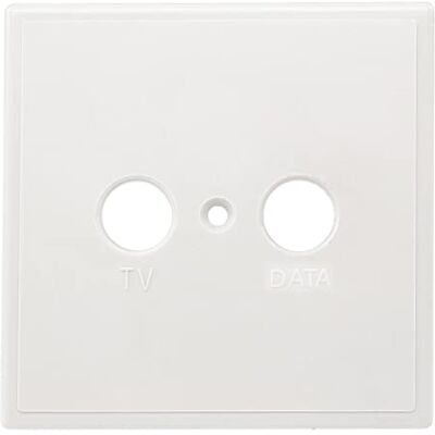Axing Cubierta para toma de corriente BSD 967 TV/DATA (una pieza), color blanco Axing Cubierta para toma de corriente BSD 967 TV/DATA (una pieza), color blanco
