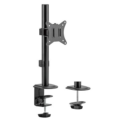 conecto Soporte de Pantalla, Soporte Ajustable en Altura para 1 Pantalla, de 17" a 32", inclinable y Giratorio, VESA 75 y 100, Soporte de Mesa, Soporte de Pantalla, Negro conecto Soporte de Pantalla, Soporte Ajustable en Altura para 1 Pantalla, de 17" a 32", inclinable y Giratorio, VESA 75 y 100, Soporte de Mesa, Soporte de Pantalla, Negro