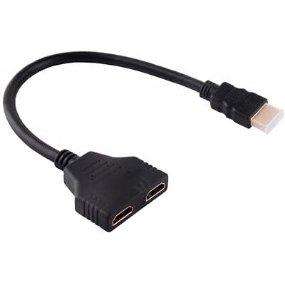 Bewinner Cable Divisor HDMI 1080P HDMI Macho a Doble HDMI Hembra Cable Adaptador de Divisor de 1 a 2 vías para TV HD, 1 HDMI Macho a 2 Cables divisor Bewinner Cable Divisor HDMI 1080P HDMI Macho a Doble HDMI Hembra Cable Adaptador de Divisor de 1 a 2 vías para TV HD, 1 HDMI Macho a 2 Cables divisor