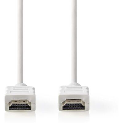 NEDIS Cable HDMI de alta velocidad con Ethernet Conector HDMI 4K @60Hz ARC 18 Gbps 2.00 m redondo PVC blanco etiqueta NEDIS Cable HDMI de alta velocidad con Ethernet Conector HDMI 4K @60Hz ARC 18 Gbps 2.00 m redondo PVC blanco etiqueta
