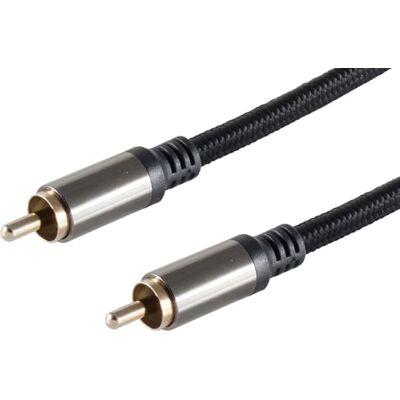 1aTTack.de 1x 2,5m BlackCotton cable Cinch coaxial S/PDIF coaxial Cinch audio/vídeo para S/PDIF, Composite, Component, contactos dorados, funda textil, conectores metálicos 1aTTack.de 1x 2,5m BlackCotton cable Cinch coaxial S/PDIF coaxial Cinch audio/vídeo para S/PDIF, Composite, Component, contactos dorados, funda textil, conectores metálicos