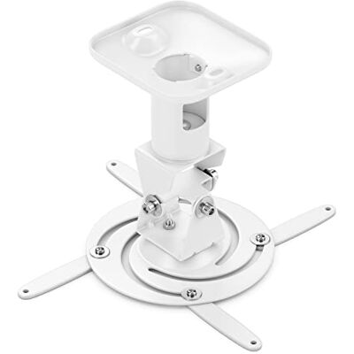 deleyCON Universal Beamer Soporte para Proyectores Inclinación de +-25° Rotación de 360° Soporta hasta 15Kg Alcande de hasta 215mm Blanco deleyCON Universal Beamer Soporte para Proyectores Inclinación de +-25° Rotación de 360° Soporta hasta 15Kg Alcande de hasta 215mm Blanco