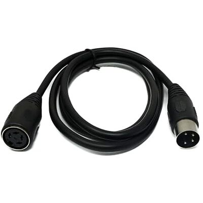 SYSTEM-S Cable S-Video de 100 cm DIN de 4 pines macho a hembra en negro SYSTEM-S Cable S-Video de 100 cm DIN de 4 pines macho a hembra en negro