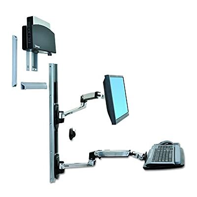 Ergotron LX Wall Mount System Soporte para pantalla LCD, teclado, CPU, estructura resistente en aluminio pulido Ergotron LX Wall Mount System Soporte para pantalla LCD, teclado, CPU, estructura resistente en aluminio pulido