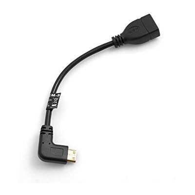 SYSTEM-S Cable mini HDMI (1.4) en ángulo izquierdo a hembra estándar de 16 cm SYSTEM-S Cable mini HDMI (1.4) en ángulo izquierdo a hembra estándar de 16 cm