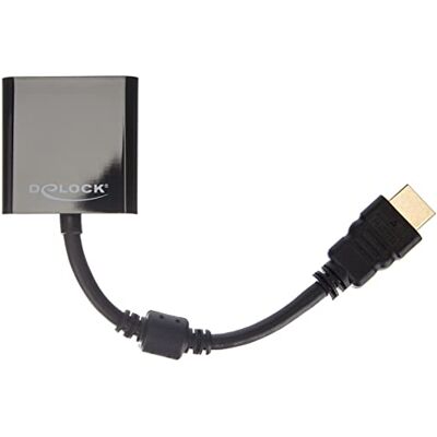 DeLOCK 65512 Adaptador de Cable Hdmi-A Vga, Negro, Adaptador para Cable (Hdmi-A, Vga, Macho/Hema, 0.254 M) DeLOCK 65512 Adaptador de Cable Hdmi-A Vga, Negro, Adaptador para Cable (Hdmi-A, Vga, Macho/Hema, 0.254 M)