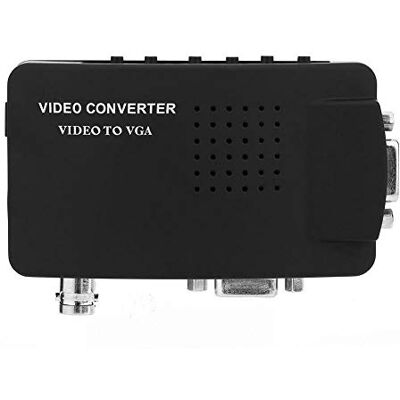 Zerone Conversor de Video de 1080p, BNC/S-Video/VGA a VGA Convertidor para DVD/PDP/en Negro Zerone Conversor de Video de 1080p, BNC/S-Video/VGA a VGA Convertidor para DVD/PDP/en Negro