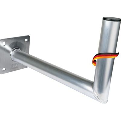 SCHWAIGER Soporte de pared SAT de 45 cm, soporte para antena parabólica para cuencos de satélite de hasta 100 cm de diámetro, resistente al viento hasta 190 km/h, soporte de pared de aluminio SCHWAIGER Soporte de pared SAT de 45 cm, soporte para antena parabólica para cuencos de satélite de hasta 100 cm de diámetro, resistente al viento hasta 190 km/h, soporte de pared de aluminio