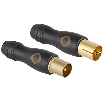 OEHLBACH Transmission Shift M+F Conector de Antena coaxial IEC (m/w) (coaxial, Adaptador, atornillable), Chapado en Oro para conexión TV/Radio 2 Unidades OEHLBACH Transmission Shift M+F Conector de Antena coaxial IEC (m/w) (coaxial, Adaptador, atornillable), Chapado en Oro para conexión TV/Radio 2 Unidades