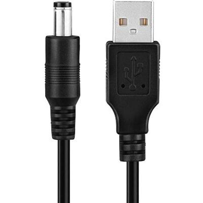 conecto CC20035 Cable de carga de bajo voltaje (5,5x2,1mm) (enchufe USB-A macho a DC), 0,60m, negro conecto CC20035 Cable de carga de bajo voltaje (5,5x2,1mm) (enchufe USB-A macho a DC), 0,60m, negro