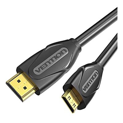 VENTION Cable mini HDMI a HDMI, chapado en oro, adaptador de cable HDMI a HDMI estándar, compatible con Fusion5, cámara, videocámara, frambuesa, yoga (3 m) VENTION Cable mini HDMI a HDMI, chapado en oro, adaptador de cable HDMI a HDMI estándar, compatible con Fusion5, cámara, videocámara, frambuesa, yoga (3 m)