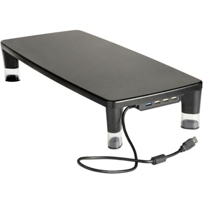 3M Soporte Ajustable para Monitor con concentrador USB de 4 Puertos, Negro, Ideal para monitores de computadora, portátiles, televisores, Altavoces, impresoras y Mucho más 3M Soporte Ajustable para Monitor con concentrador USB de 4 Puertos, Negro, Ideal para monitores de computadora, portátiles, televisores, Altavoces, impresoras y Mucho más