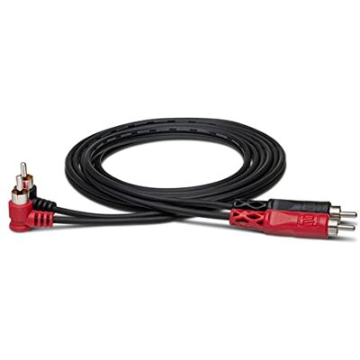 Hosa Stereo Intercon Dual RCA Dual R-Angle RCA Rca 6.6 pies Hosa Stereo Intercon Dual RCA Dual R-Angle RCA Rca 6.6 pies