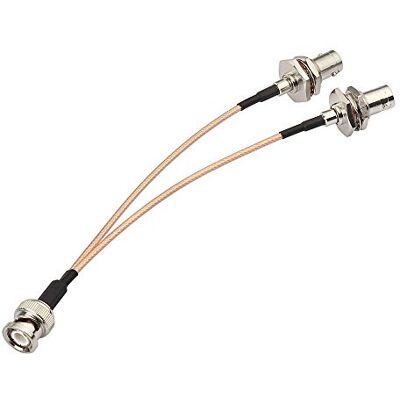 Superbat Cable Divisor BNC Macho a Doble Hembra 15cm 2 Vías 50 Ohm Flexible, Resistencia Alta Temperatura, para Osciloscopio, Cámara Vigilancia, Analizador Espectro, Dispositivo Prueba Superbat Cable Divisor BNC Macho a Doble Hembra 15cm 2 Vías 50 Ohm Flexible, Resistencia Alta Temperatura, para Osciloscopio, Cámara Vigilancia, Analizador Espectro, Dispositivo Prueba