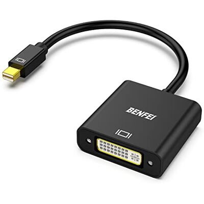 BENFEI Mini DisplayPort a DVI, Adaptador Thunderbolt 2 a DVI bañado en Oro Compatible con MacBook Air/Pro, Microsoft Surface Pro/Dock, Monitor, proyector y más BENFEI Mini DisplayPort a DVI, Adaptador Thunderbolt 2 a DVI bañado en Oro Compatible con MacBook Air/Pro, Microsoft Surface Pro/Dock, Monitor, proyector y más