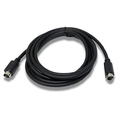 SYSTEM-S Cable S-Video de 180 cm DIN de 7 pines macho a macho, color negro SYSTEM-S Cable S-Video de 180 cm DIN de 7 pines macho a macho, color negro