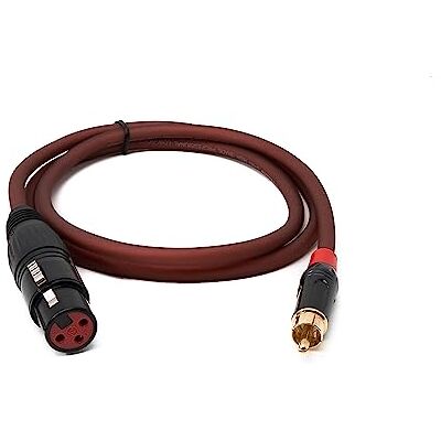SYSTEM-S Cable RCA RCA de 100 cm macho a XLR de 3 pines hembra adaptador en rojo SYSTEM-S Cable RCA RCA de 100 cm macho a XLR de 3 pines hembra adaptador en rojo