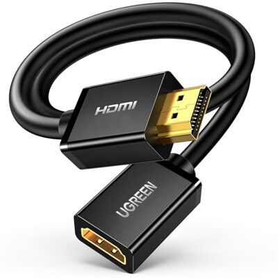 UGREEN Cable Alargador HDMI, 4K@60Hz Cable de Extensión HDMI Macho a Hembra Soporte 18Gbps, 3D, HDR, ARC, Ethernet, Compatible con TV Stick, Roku, Chromecast, Blu-Ray, Xbox One, PS4, Switch, 3 Metros UGREEN Cable Alargador HDMI, 4K@60Hz Cable de Extensión HDMI Macho a Hembra Soporte 18Gbps, 3D, HDR, ARC, Ethernet, Compatible con TV Stick, Roku, Chromecast, Blu-Ray, Xbox One, PS4, Switch, 3 Metros