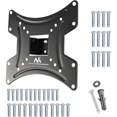Maclean MC-414 Soporte para TV o Monitor, Soporte de Pared para Pantallas de 23-43", Inclinación Ajustable, máx. VESA 200x200, Carga máx. 30kg, Color Negro Maclean MC-414 Soporte para TV o Monitor, Soporte de Pared para Pantallas de 23-43", Inclinación Ajustable, máx. VESA 200x200, Carga máx. 30kg, Color Negro