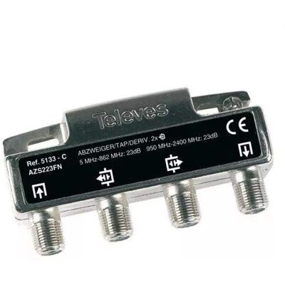 Televes 5133 Derivador 2D Tipo c con Conectores f- Televes 5133 Derivador 2D Tipo c con Conectores f-