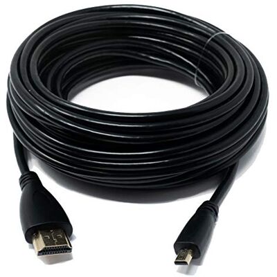 SYSTEM-S 72612301 Cable HDMI Macho a Micro Macho, 10 m, Color Negro SYSTEM-S 72612301 Cable HDMI Macho a Micro Macho, 10 m, Color Negro