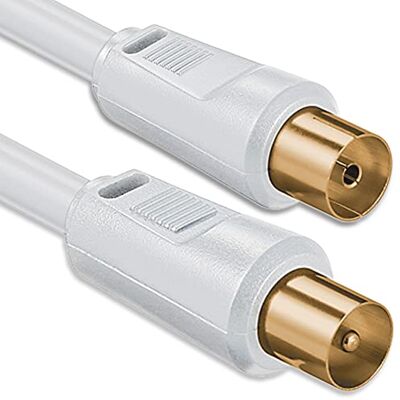 1aTTack.de 1aTTack, Cable Coaxial para Antena, Conector Coaxial F, Doble Apantallamiento, 75db 85db 100db 110 db 120 db 125 db, Koax Weiss St-Ku Gold 85db 3,75 Meter 1aTTack.de 1aTTack, Cable Coaxial para Antena, Conector Coaxial F, Doble Apantallamiento, 75db 85db 100db 110 db 120 db 125 db, Koax Weiss St-Ku Gold 85db 3,75 Meter
