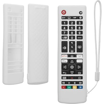 kwmobile Carcasa de Silicona Compatible con LG Smart TV AKB Funda Mando a Distancia Funda de Silicona Control Remoto Blanco kwmobile Carcasa de Silicona Compatible con LG Smart TV AKB Funda Mando a Distancia Funda de Silicona Control Remoto Blanco