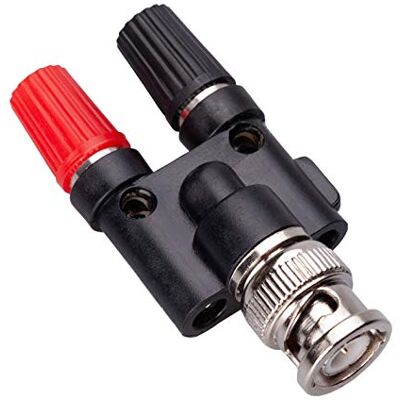 Keple Enchufe Macho BNC a 2 x 4 mm Doble Banana Hembra Adaptador Poste de Encuadernación Acoplador/RF Coax Coaxial Disidente Splitter Conector Jack (BNC Macho Banana Hembra) Keple Enchufe Macho BNC a 2 x 4 mm Doble Banana Hembra Adaptador Poste de Encuadernación Acoplador/RF Coax Coaxial Disidente Splitter Conector Jack (BNC Macho Banana Hembra)