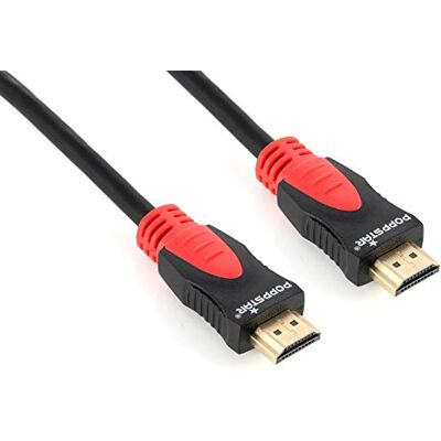 POPPSTAR Cable HDMI 2.0 (3 veces blindado, 3D, 4K Ultra HD 2160p, Full HD 1080p, ARC, High Speed con Ethernet), 24k contactos chapados en oro, 2m POPPSTAR Cable HDMI 2.0 (3 veces blindado, 3D, 4K Ultra HD 2160p, Full HD 1080p, ARC, High Speed con Ethernet), 24k contactos chapados en oro, 2m