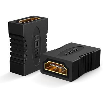 J&D 8K HDMI Coupler, 8K@60Hz/4K@120Hz Hembra a Hembra Conector HDMI Extender, Soporte 3D, HDR, HDCP, ARC, Compatible con DVD, BLU-Ray, TV, Ordenador portátil, PC, Monitor, Paquete de 2 J&D 8K HDMI Coupler, 8K@60Hz/4K@120Hz Hembra a Hembra Conector HDMI Extender, Soporte 3D, HDR, HDCP, ARC, Compatible con DVD, BLU-Ray, TV, Ordenador portátil, PC, Monitor, Paquete de 2