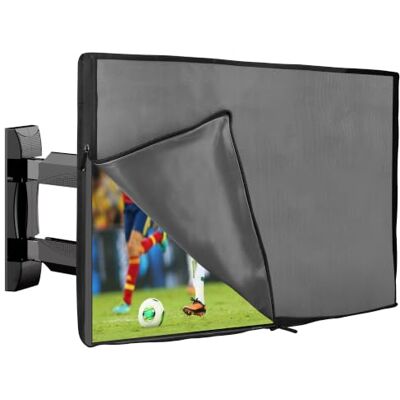 kwmobile 32" TV Funda TV con cierre Protección TV exterior, funda pantalla televisor, gris oscuro kwmobile 32" TV Funda TV con cierre Protección TV exterior, funda pantalla televisor, gris oscuro