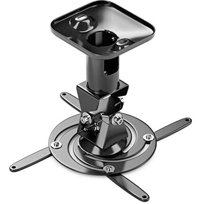 deleyCON Universal Beamer Soporte para Proyectores Inclinación de +-25° Rotación de 360° Soporta hasta 15Kg Alcande de hasta 215mm Negro deleyCON Universal Beamer Soporte para Proyectores Inclinación de +-25° Rotación de 360° Soporta hasta 15Kg Alcande de hasta 215mm Negro
