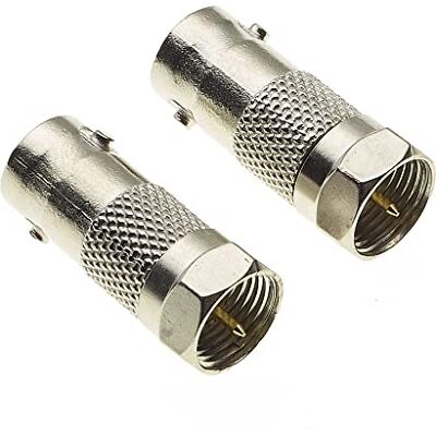 Keple Adaptador de enchufe tipo F a toma BNC, Paquete de 2 Conector F a BNC para escáner, CCTV, aplicaciones de vídeo, antena de radio Keple Adaptador de enchufe tipo F a toma BNC, Paquete de 2 Conector F a BNC para escáner, CCTV, aplicaciones de vídeo, antena de radio