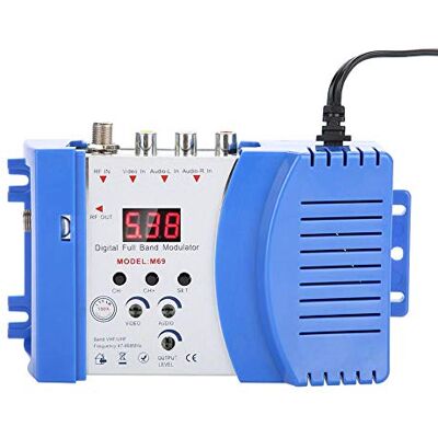 Bewinner Modulador Digital de Radiofrecuencia Universal Compacto para Hogar Convertidor de Señal de Audio y Video VHF UHF EU Compatible con Sistemas de Televisión Domésticos Bewinner Modulador Digital de Radiofrecuencia Universal Compacto para Hogar Convertidor de Señal de Audio y Video VHF UHF EU Compatible con Sistemas de Televisión Domésticos