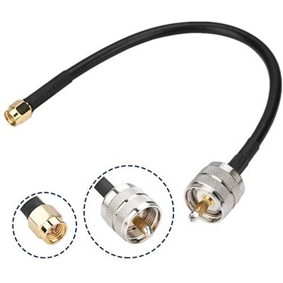 Zerone RF Coaxial Cable SMA Macho a UHF Pl259 Macho Recto RF Pigtail Coaxial Cable Line 20cm Zerone RF Coaxial Cable SMA Macho a UHF Pl259 Macho Recto RF Pigtail Coaxial Cable Line 20cm