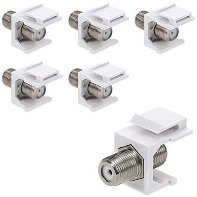 kwmobile Set 6x módulo keystone para cable coaxial tipo F Conectores para cables de TV por satélite Cables DVB-S y DVB-S2 Panel de conexiones kwmobile Set 6x módulo keystone para cable coaxial tipo F Conectores para cables de TV por satélite Cables DVB-S y DVB-S2 Panel de conexiones