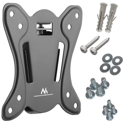 Maclean MC-715A Soporte de Pared para TV Extrafino OLED QLED LCD Monitor LED Soporte para TV Plasma de 13" a 27" Compatible con VESA 75x75 100x100 Carga hasta 25kg Maclean MC-715A Soporte de Pared para TV Extrafino OLED QLED LCD Monitor LED Soporte para TV Plasma de 13" a 27" Compatible con VESA 75x75 100x100 Carga hasta 25kg