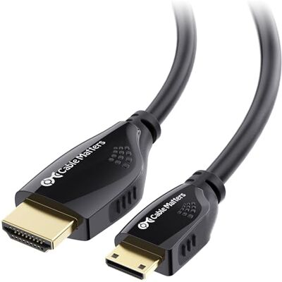 Cable Matters Cable Mini HDMI a HDMI de Alta-Velocidad, 4K, 7,5 m 4K@30Hz, Tablet, Nikon/Sony/Canon DSLR y Raspberry Pi Zero, Mini-HDMI-a-HDMI-conexión Cable Matters Cable Mini HDMI a HDMI de Alta-Velocidad, 4K, 7,5 m 4K@30Hz, Tablet, Nikon/Sony/Canon DSLR y Raspberry Pi Zero, Mini-HDMI-a-HDMI-conexión